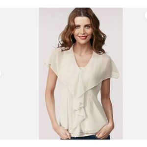 CAbi 814 Whisper blouse Off whiteSize XS
